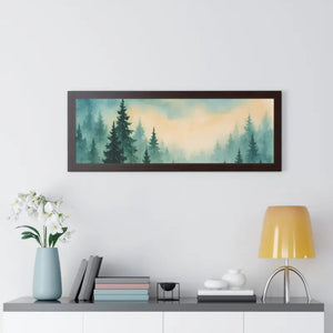 Serene Forest Landscape Framed Print for Meditation Space - Dipaliz - Prints