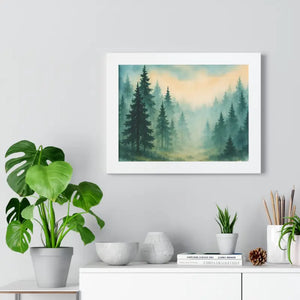 Serene Forest Landscape Framed Print for Meditation Space - Dipaliz - Prints