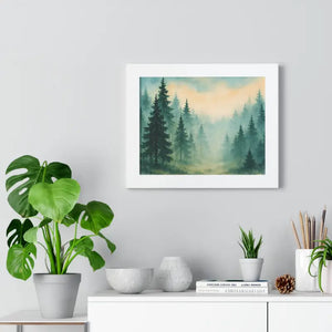 Serene Forest Landscape Framed Print for Meditation Space - Dipaliz - Prints