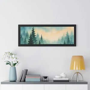 Serene Forest Landscape Framed Print for Meditation Space - Dipaliz - Prints