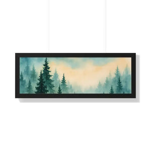 Serene Forest Landscape Framed Print for Meditation Space - Dipaliz - Prints