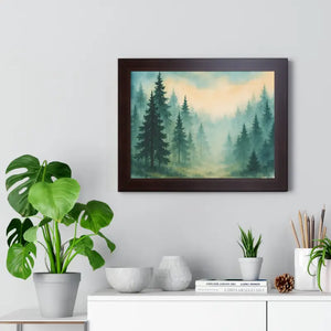 Serene Forest Landscape Framed Print for Meditation Space - Dipaliz - Prints
