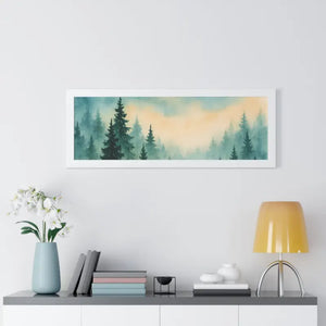 Serene Forest Landscape Framed Print for Meditation Space - Dipaliz - Prints
