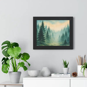 Serene Forest Landscape Framed Print for Meditation Space - Dipaliz - Prints