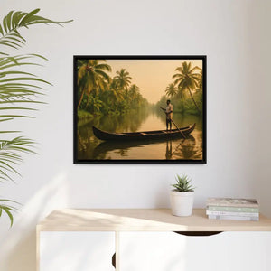 Tropical Paradise Wall Art - Serene Framed Canvas Print - Dipaliz - Prints