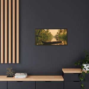 Tropical Paradise Wall Art - Serene Framed Canvas Print - Dipaliz - Prints