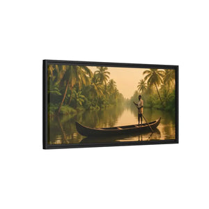 Tropical Paradise Wall Art - Serene Framed Canvas Print - Dipaliz - Prints