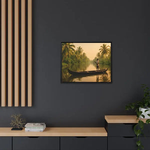 Tropical Paradise Wall Art - Serene Framed Canvas Print - Dipaliz - Prints