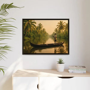 Tropical Paradise Wall Art - Serene Framed Canvas Print - Dipaliz - Prints