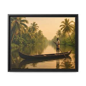 Tropical Paradise Wall Art - Serene Framed Canvas Print - Dipaliz - 20″ x 16″ (horizontal) / Black / 1.25’’ - Prints