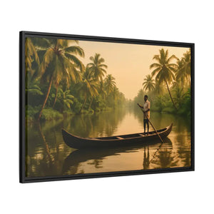 Tropical Paradise Wall Art - Serene Framed Canvas Print - Dipaliz - Prints