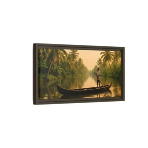 Tropical Paradise Wall Art - Serene Framed Canvas Print - Dipaliz - Prints