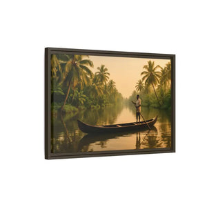 Tropical Paradise Wall Art - Serene Framed Canvas Print - Dipaliz - Prints