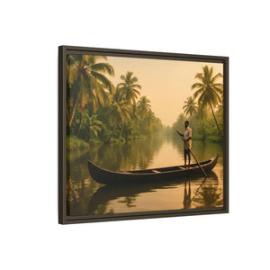 Tropical Paradise Wall Art - Serene Framed Canvas Print - Dipaliz - Prints