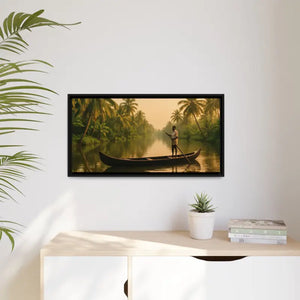 Tropical Paradise Wall Art - Serene Framed Canvas Print - Dipaliz - Prints