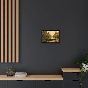 Tropical Paradise Wall Art - Serene Framed Canvas Print - Dipaliz - Prints