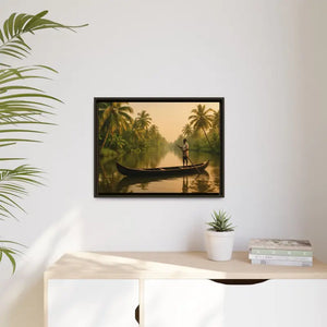 Tropical Paradise Wall Art - Serene Framed Canvas Print - Dipaliz - Prints