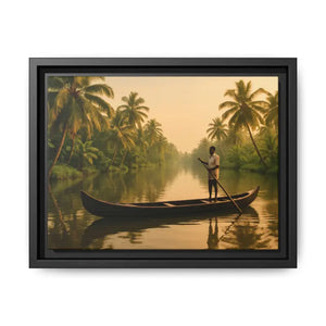 Tropical Paradise Wall Art - Serene Framed Canvas Print - Dipaliz - 12’’ x 9’’ (horizontal) / Black / 1.25’’ - Prints