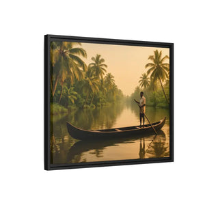 Tropical Paradise Wall Art - Serene Framed Canvas Print - Dipaliz - Prints