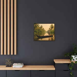 Tropical Paradise Wall Art - Serene Framed Canvas Print - Dipaliz - Prints