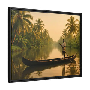 Tropical Paradise Wall Art - Serene Framed Canvas Print - Dipaliz - Prints