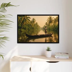Tropical Paradise Wall Art - Serene Framed Canvas Print - Dipaliz - Prints