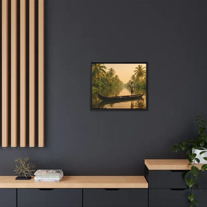 Tropical Paradise Wall Art - Serene Framed Canvas Print - Dipaliz - Prints