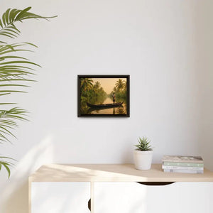 Tropical Paradise Wall Art - Serene Framed Canvas Print - Dipaliz - Prints