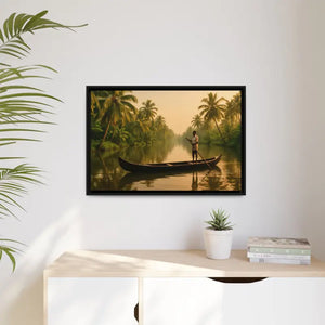 Tropical Paradise Wall Art - Serene Framed Canvas Print - Dipaliz - Prints