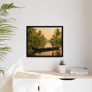 Tropical Paradise Wall Art - Serene Framed Canvas Print - Dipaliz - Prints