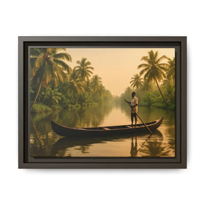 Tropical Paradise Wall Art - Serene Framed Canvas Print - Dipaliz - 12’’ x 9’’ (horizontal) / Espresso / 1.25’’ - Prints