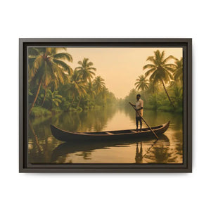 Tropical Paradise Wall Art - Serene Framed Canvas Print - Dipaliz - 16″ x 12″ (horizontal) / Espresso / 1.25’’ - Prints