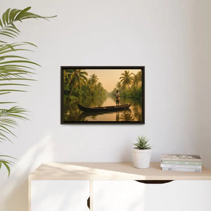 Tropical Paradise Wall Art - Serene Framed Canvas Print - Dipaliz - Prints