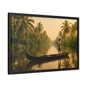 Tropical Paradise Wall Art - Serene Framed Canvas Print - Dipaliz - Prints
