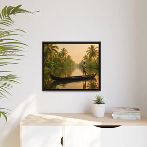 Tropical Paradise Wall Art - Serene Framed Canvas Print - Dipaliz - Prints
