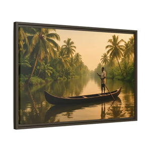 Tropical Paradise Wall Art - Serene Framed Canvas Print - Dipaliz - Prints