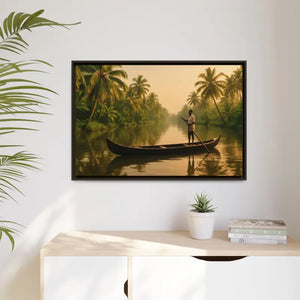Tropical Paradise Wall Art - Serene Framed Canvas Print - Dipaliz - Prints
