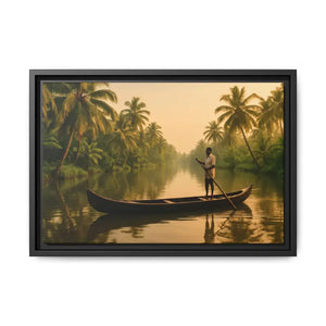 Tropical Paradise Wall Art - Serene Framed Canvas Print - Dipaliz - 18″ x 12″ (horizontal) / Black / 1.25’’ - Prints
