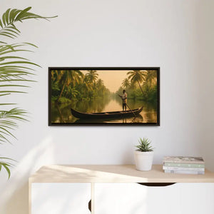 Tropical Paradise Wall Art - Serene Framed Canvas Print - Dipaliz - Prints