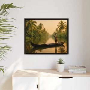 Tropical Paradise Wall Art - Serene Framed Canvas Print - Dipaliz - Prints