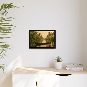 Tropical Paradise Wall Art - Serene Framed Canvas Print - Dipaliz - Prints