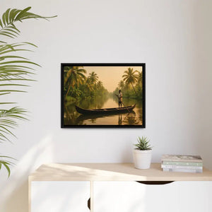 Tropical Paradise Wall Art - Serene Framed Canvas Print - Dipaliz - Prints