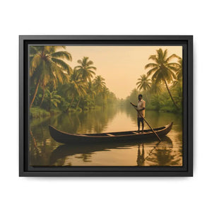 Tropical Paradise Wall Art - Serene Framed Canvas Print - Dipaliz - 14″ x 11″ (horizontal) / Black / 1.25’’ - Prints