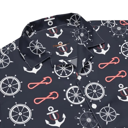 Set Sail in Style: Moisture-wicking Nautical Button Shirt