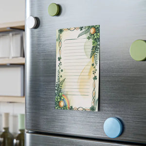 Rainbow Lined Note Pad - St. Patrick’s Day Shamrock Floral - Dipaliz - 4’’ x 6’’ / White - Paper Products