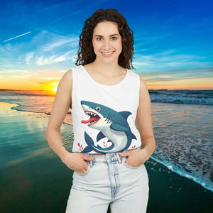 Bold Shark Graphic Unisex Tank Summer Apparel - Dipaliz - T-shirts
