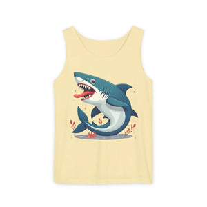 Bold Shark Graphic Unisex Tank Summer Apparel - Dipaliz - T-shirts