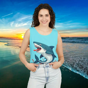 Bold Shark Graphic Unisex Tank - Summer Apparel - Dipaliz - T-shirts