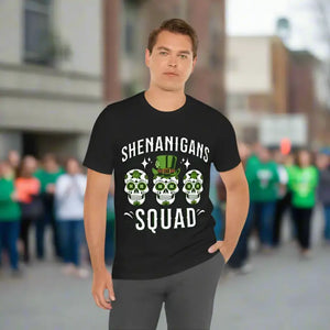 Shenanigans Squad Patricks Day Tee Bold Graphic Style - Dipaliz - T-shirts