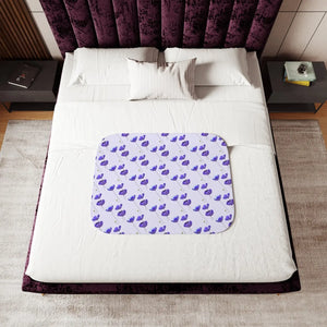 Purple Flower Sherpa Blanket - Chic Cozy Plush - Dipaliz - Blankets